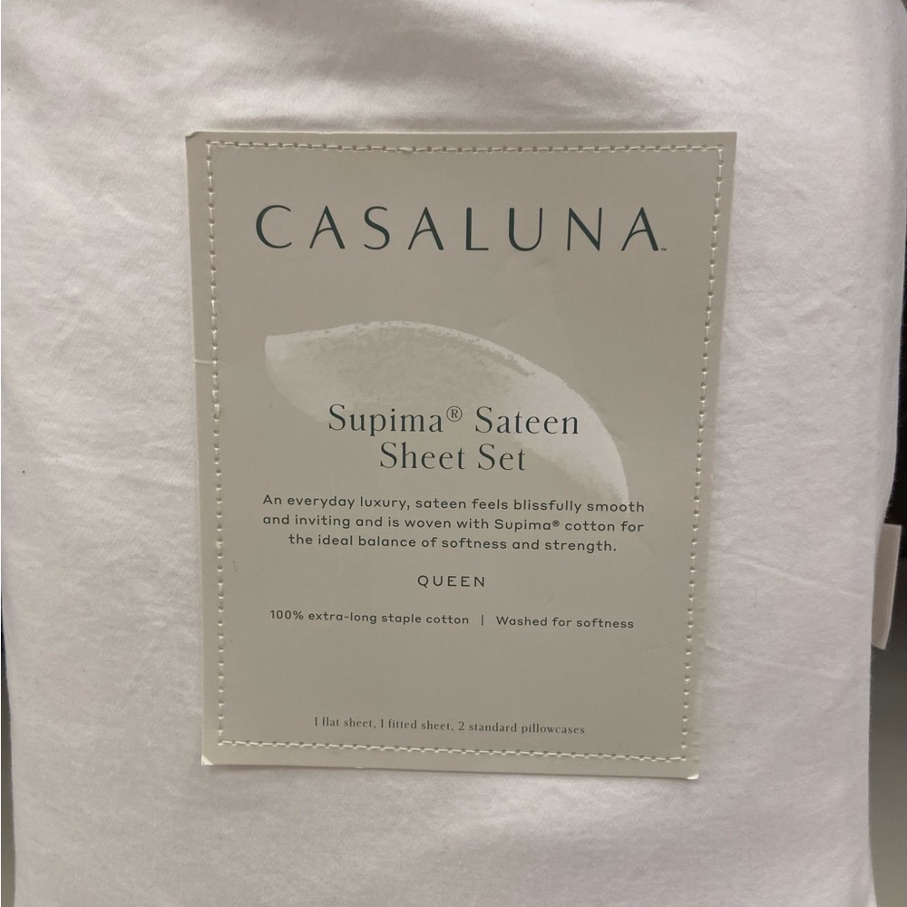 Casaluna Supima Sateen Sheet Set